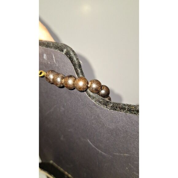 Artisan Lush Tribal Beaded Necklace Stone Chip Layered Organic Chunky VTG 90's - Picture 7 of 9